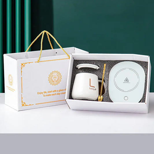 Constant Temperature Ceramic Mug Set Gift Box
