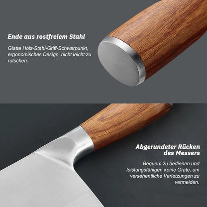 MDHAND Meat Cleaver Knife Forged Stainless Steel Professional Chinese Chef Knife Meat Vegetable Chopping Kitchen Knives