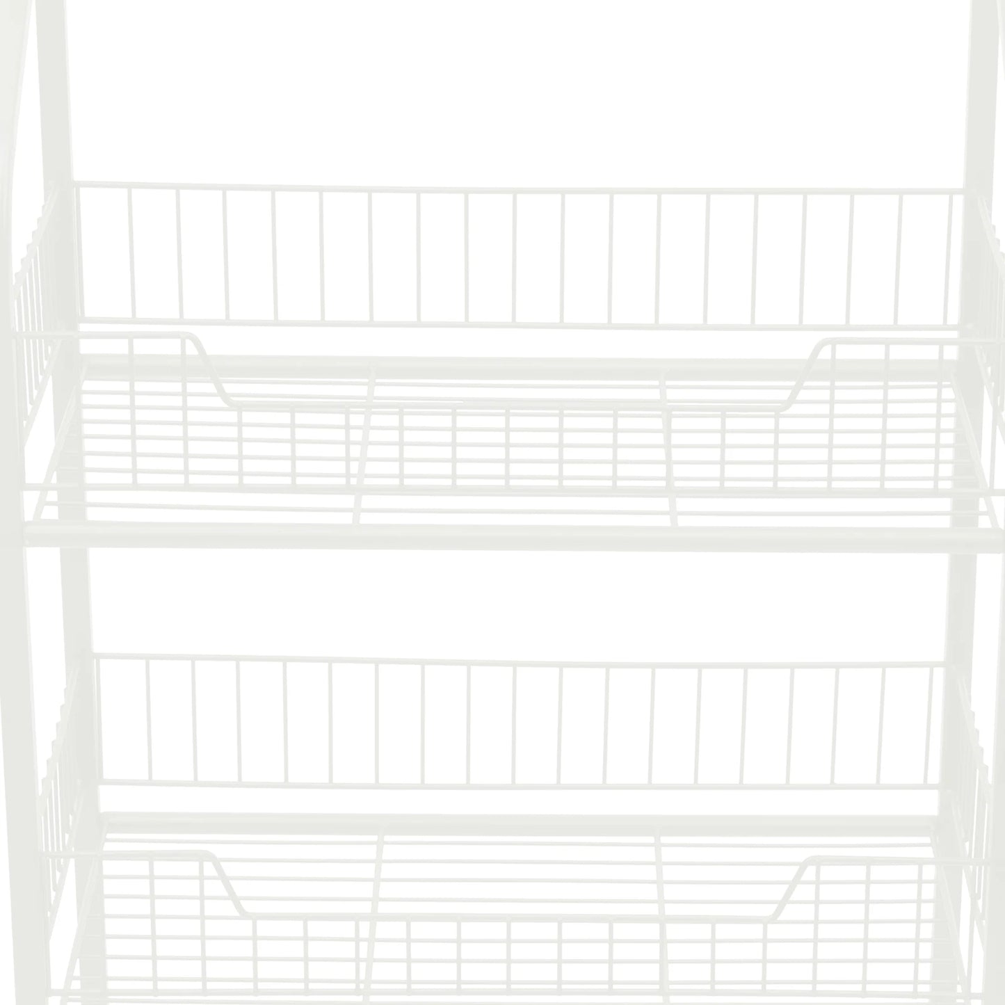 4 Tier Display Snack Rack with Universal Wheels Fruit Vegetable Towel Basket Stand Cart Metal Display Stand