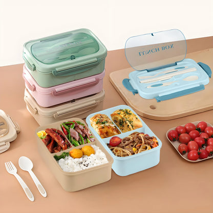 40oz Bento Box - 3-Tier Meal Prep Kit ✔FDA Food-Grade & LeakGuard™ (Office/Gym Essentials)
