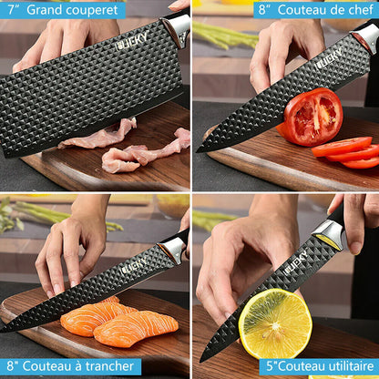 MDHAND High Carbon Stainless Steel Knives Handmade Forged Cleaver Chef Butcher Kitchen Knife Wood Handle Chef Knife Cooking Tool