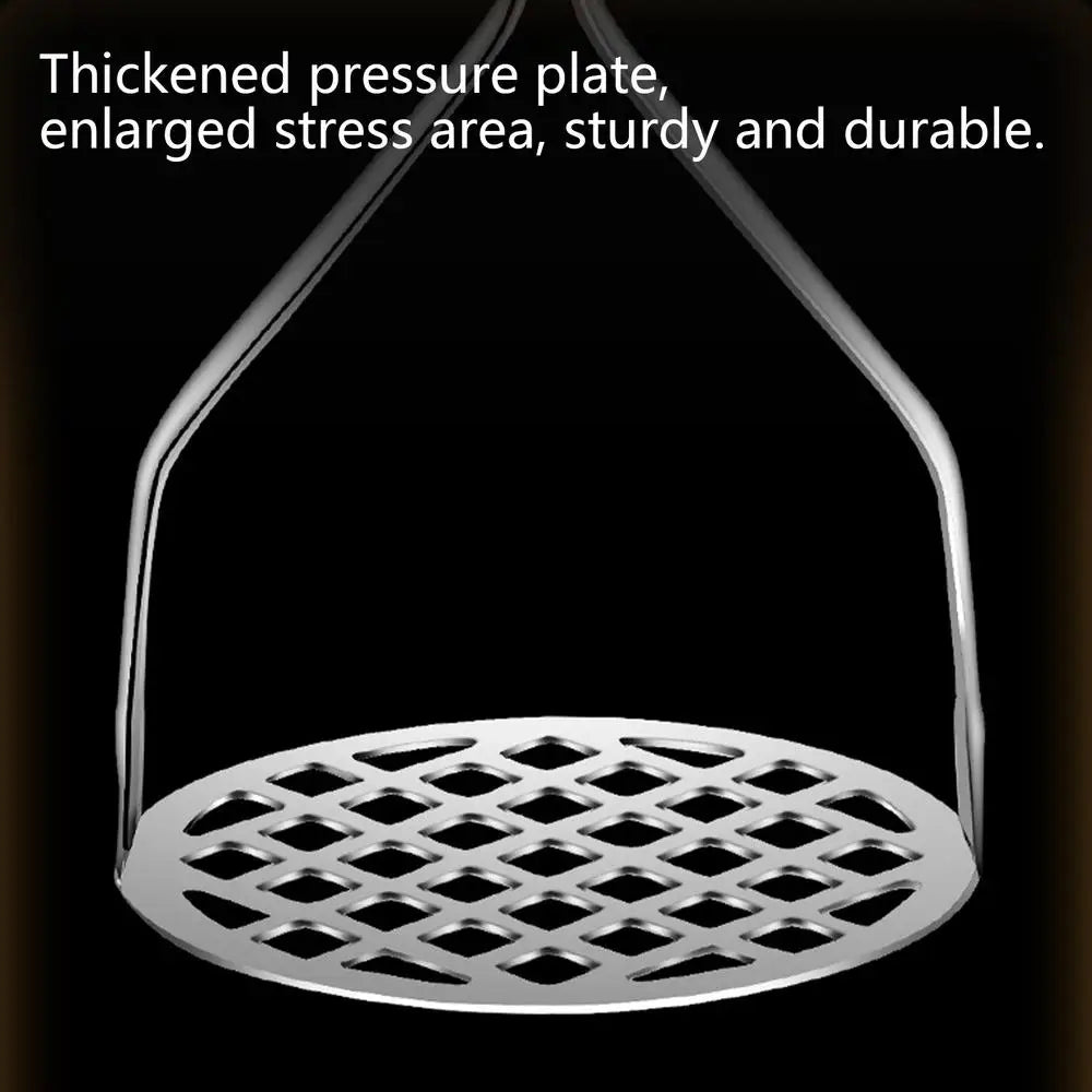 Stainless Steel Potato Masher & Ricer – Heavy-Duty Masher for Potatoes, Sweet Potato, Pumpkin & Veggie Purees, Kitchen Crusher Tool