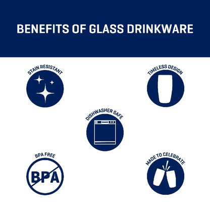 12 Piece Clear Glassware Set Durable Highball Rocks Glasses Dishwasher Safe Ideal Home Parties Gift