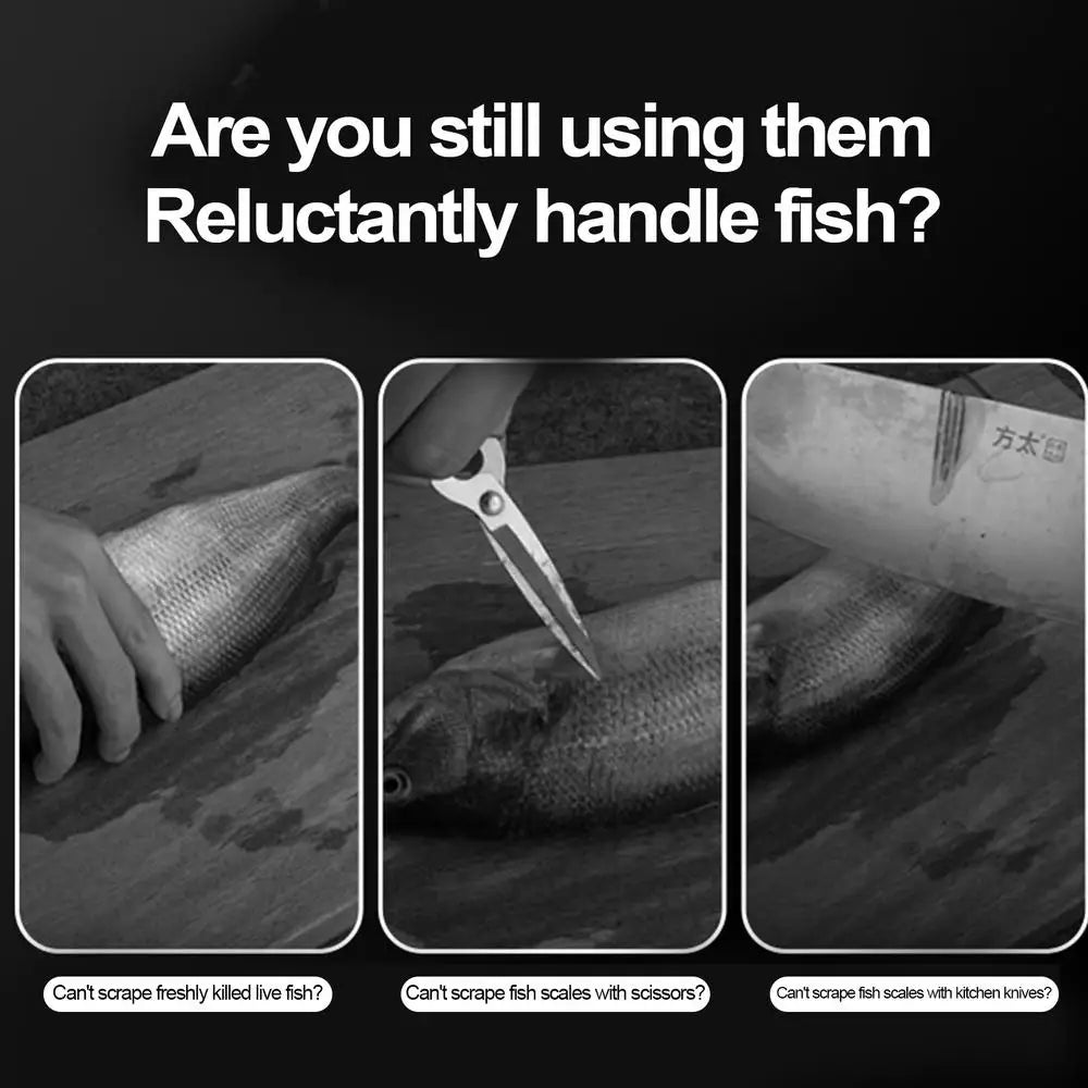 Fish Scale Remover Knife Picking shrimp thread Stainless Scaler for Fish Cleaning Tools Fish Skin Brush Tongs Kitchen Tweezers