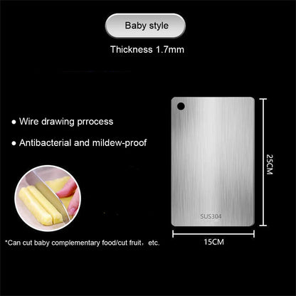 316 Stainless Steel Cutting Board – Thickened Anti-Mold Chopping Board for Meat & Vegetables