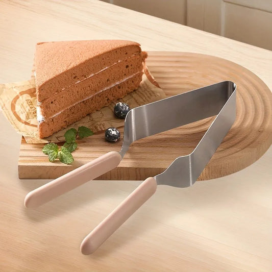 3-Piece Stainless Steel Cake Lifter Set – Triangle Slicing Server, Layer Separator & Transfer Tool for Even Portions, Non-Scratch Baking Utensils