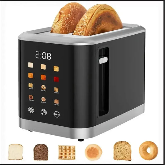 Beinilai Smart Digital Bread Toaster with Touch Screen LCD Display  6 Bread Types  6 Shade Settings, 1.5" Wide Slot bread maker