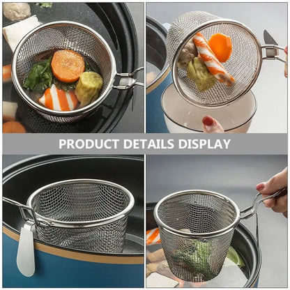 Durable Stainless Steel Mesh Strainer Spoon – Hot Pot, Frying, Noodles Scoop