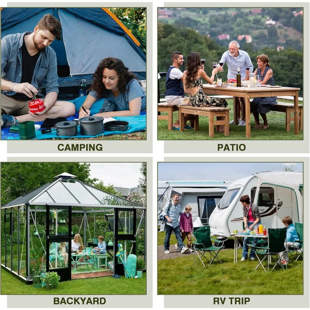 Portable 3-Burner Propane Gas Grill – 30,000 BTU with Durable Grates & Steel Controls