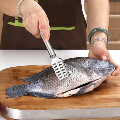 Fish Scale Remover Knife Picking shrimp thread Stainless Scaler for Fish Cleaning Tools Fish Skin Brush Tongs Kitchen Tweezers