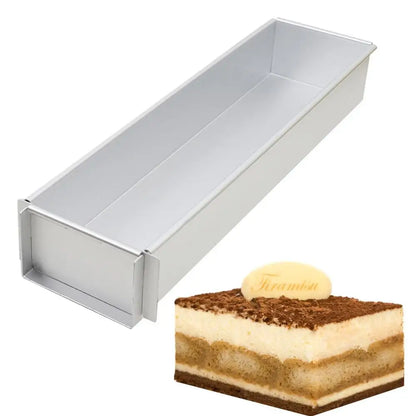 Tiramisu Cake Mold Rectangle Cake Pan Aluminum Alloy Tiramisu Dessert Making Molds Baking Professional Tool Kitchen Accessories