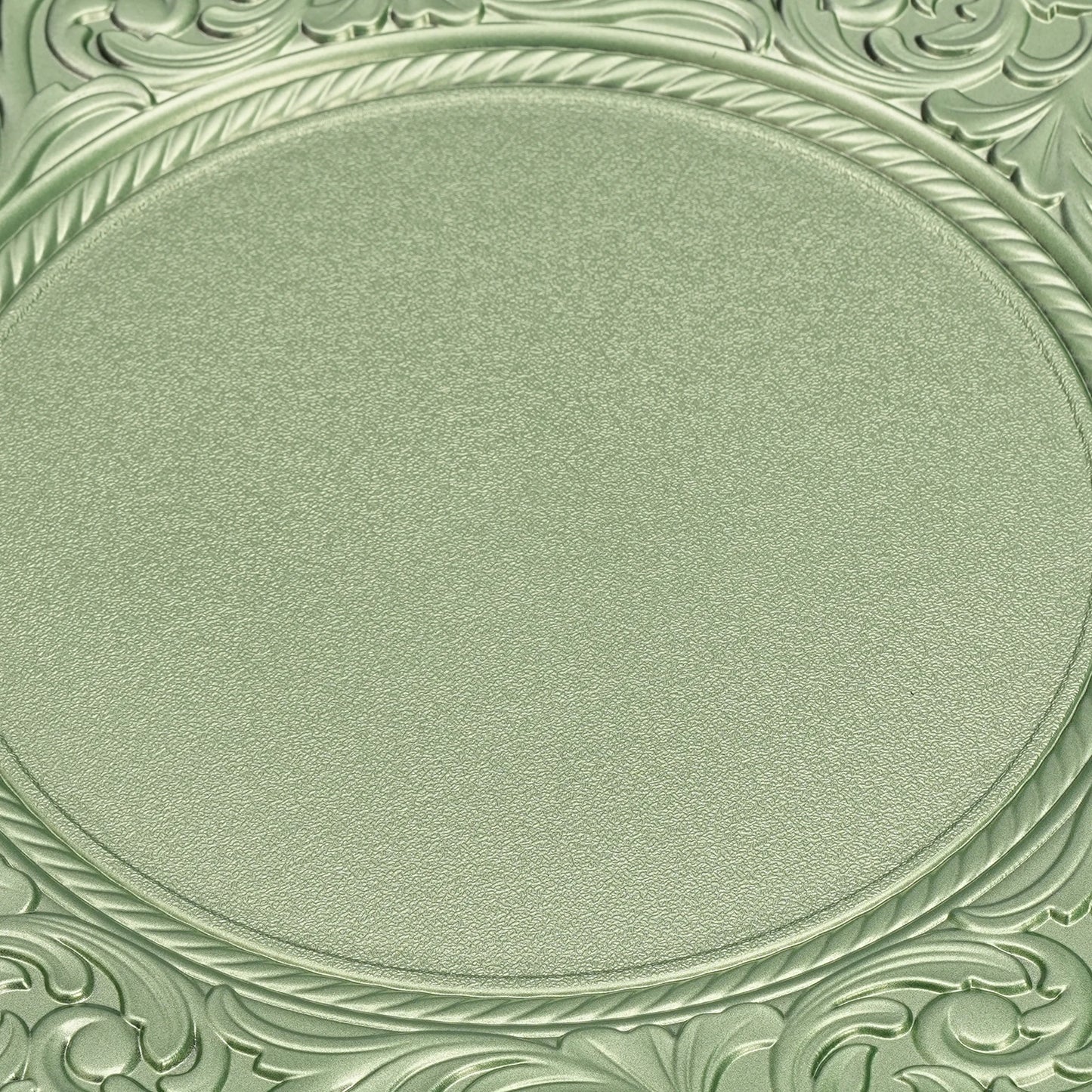 100PCS 13-Inch Round Charger Plates – Decorative Silver/Green Table Setting Plates for Weddings, Parties, Events & Kitchen Dining