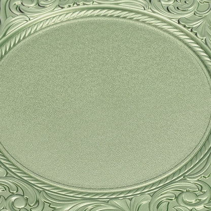 100PCS 13-Inch Round Charger Plates – Decorative Silver/Green Table Setting Plates for Weddings, Parties, Events & Kitchen Dining