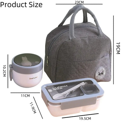 3-Piece Leakproof Lunch Containers Set | Insulated Thermal Bag Included | Spacious BPA-Free Meal Prep for School & Work