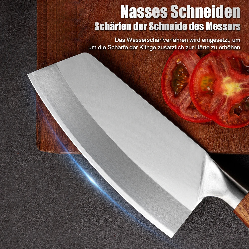 MDHAND Meat Cleaver Knife Forged Stainless Steel Professional Chinese Chef Knife Meat Vegetable Chopping Kitchen Knives