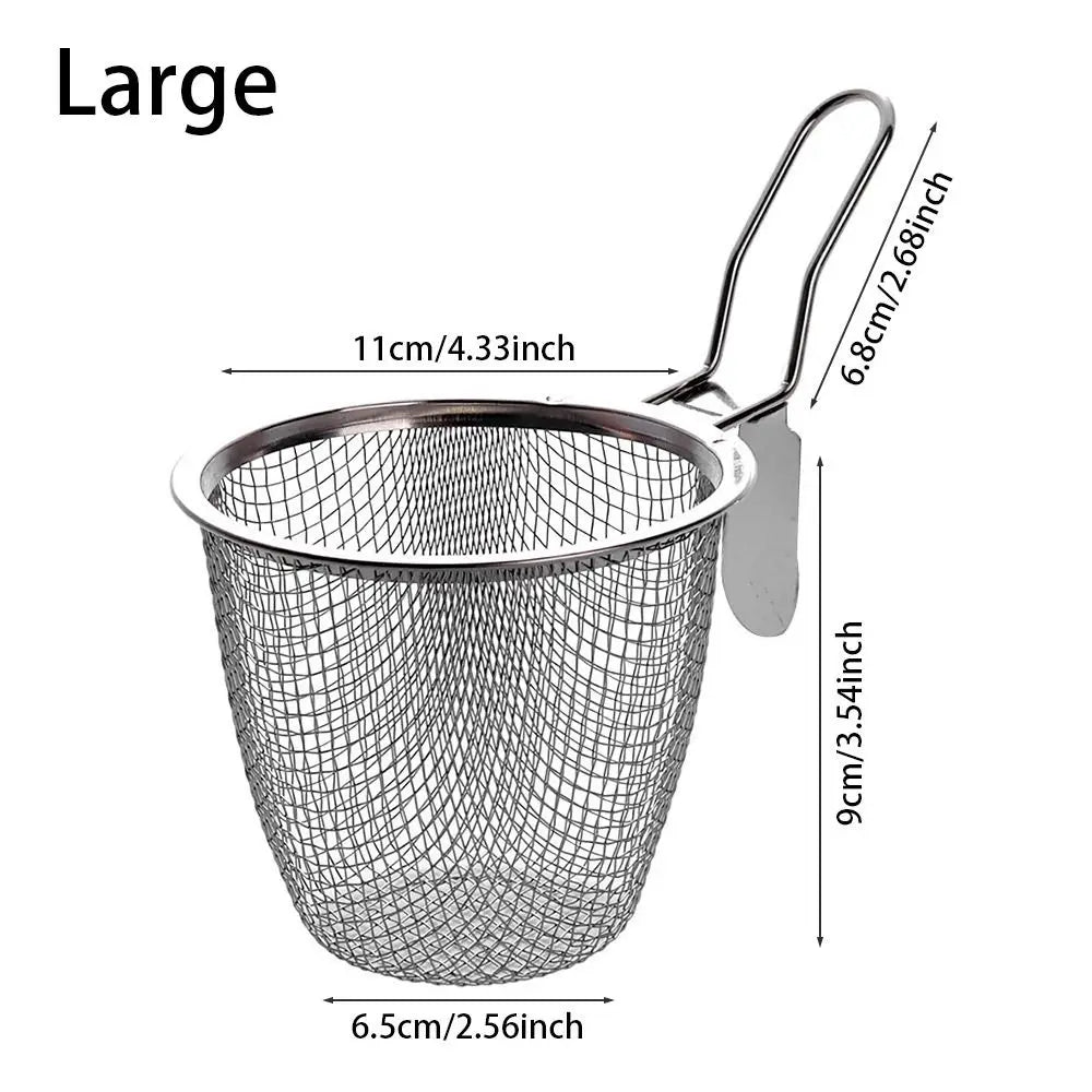 Durable Stainless Steel Mesh Strainer Spoon – Hot Pot, Frying, Noodles Scoop