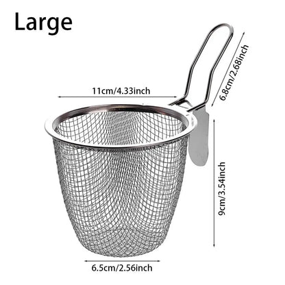 Durable Stainless Steel Mesh Strainer Spoon – Hot Pot, Frying, Noodles Scoop