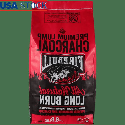 Premium Lump Charcoal 8.8LB 100% Quebracho Blanco Hardwood High Heat Extended Burn Minimal Ash Grilling Smoking Barbecuing Clean