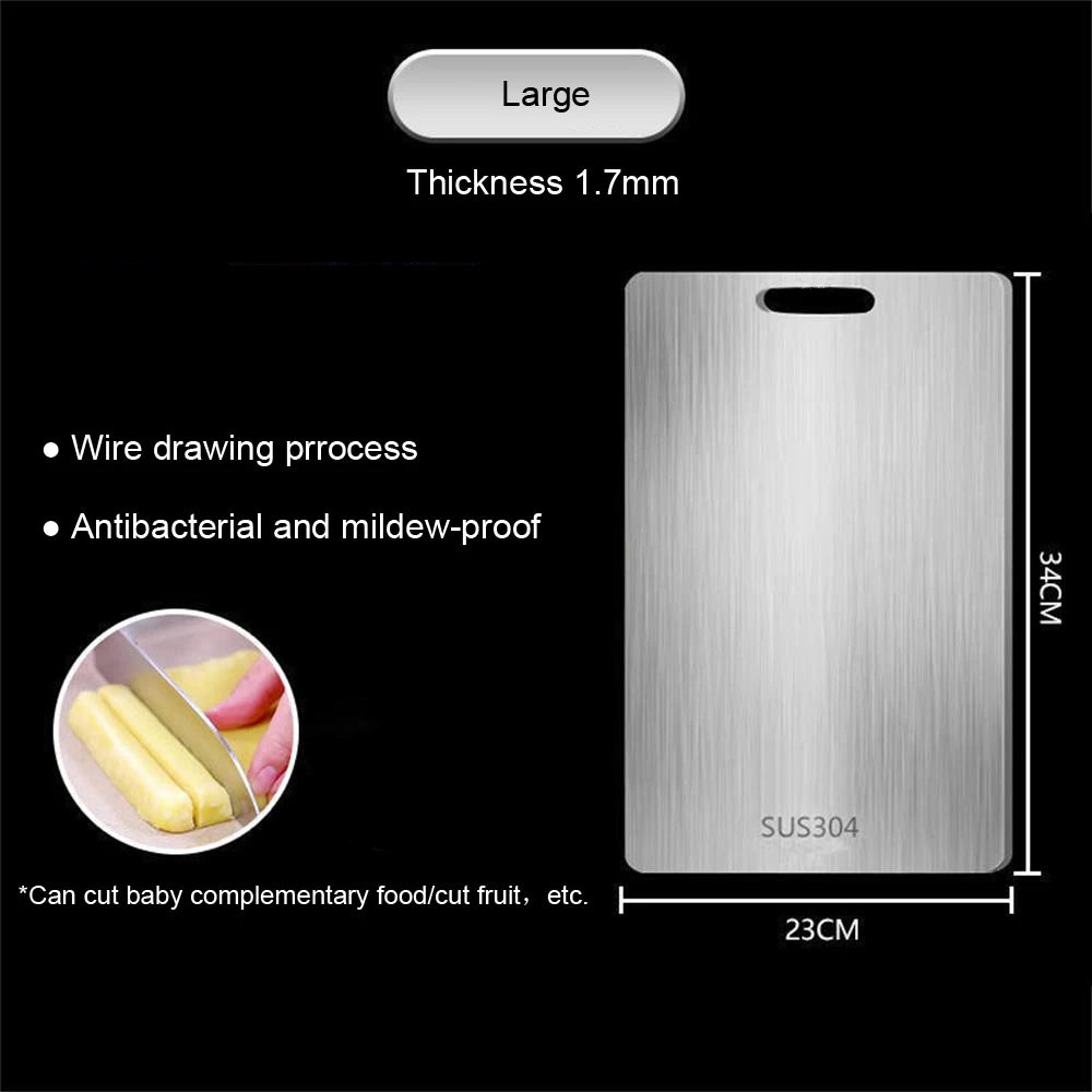 316 Stainless Steel Cutting Board – Thickened Anti-Mold Chopping Board for Meat & Vegetables