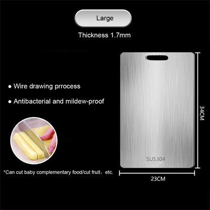 316 Stainless Steel Cutting Board – Thickened Anti-Mold Chopping Board for Meat & Vegetables