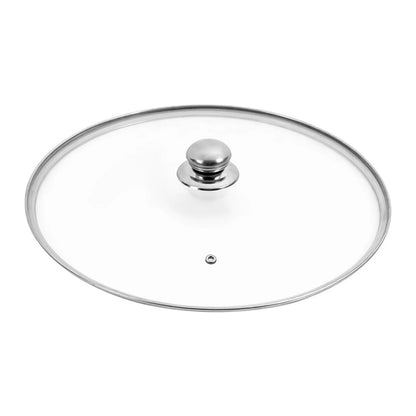 34cm Stainless Steel Shabu Shabu Hot Pot with Divider & Glass Lid Perfect for Family Meals and Versatile Cooking