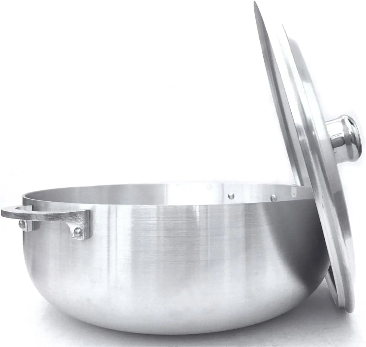 Aluminum Heavy Gauge Caldero Dutch Oven with Aluminum Lid – Silver 18.5QT