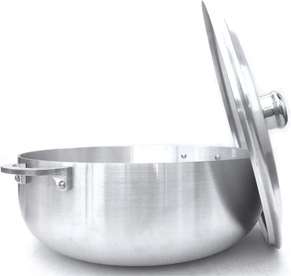 Aluminum Heavy Gauge Caldero Dutch Oven with Aluminum Lid – Silver 18.5QT