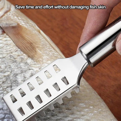 Fish Scale Remover Knife Picking shrimp thread Stainless Scaler for Fish Cleaning Tools Fish Skin Brush Tongs Kitchen Tweezers