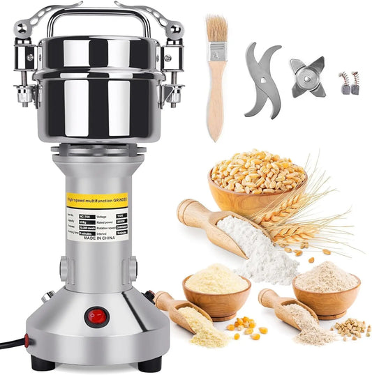 Electric Grain Crusher, 150g Fast Ultra-fine Grain Mills, Dry Herbal Grain Mill with Overload Protection, for Herbal Spice Nut