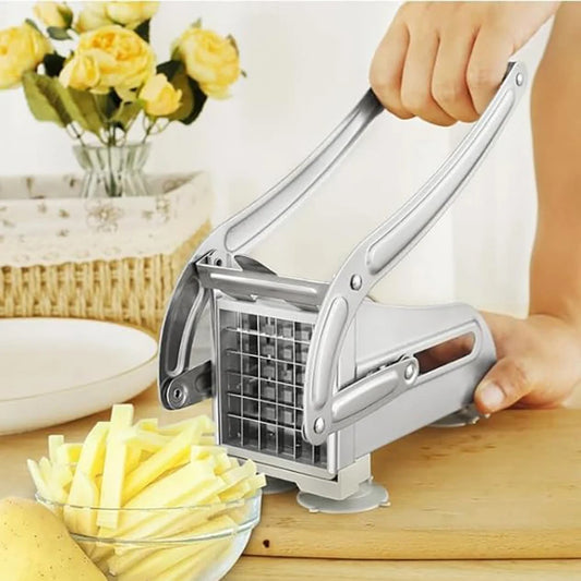 French Fries Cutter Stainless Steel Potato Slicer Quick-Cut Potato Slicer with 36/46-Hole Blade Manual Kitchen Tool