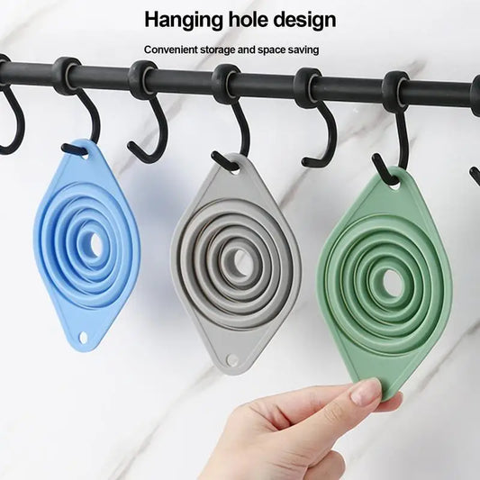Household Foldable Funnel Silicone telescopic Portable Funnels for Fuel Hopper Beer Oil Easy to clean Kitchen Accessories Tools