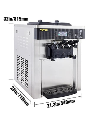 VEVOR Commercial Soft Serve & Fried Roll Ice Cream Machine – 220V Stainless Steel Instant Ice Cream Maker for Home or Business