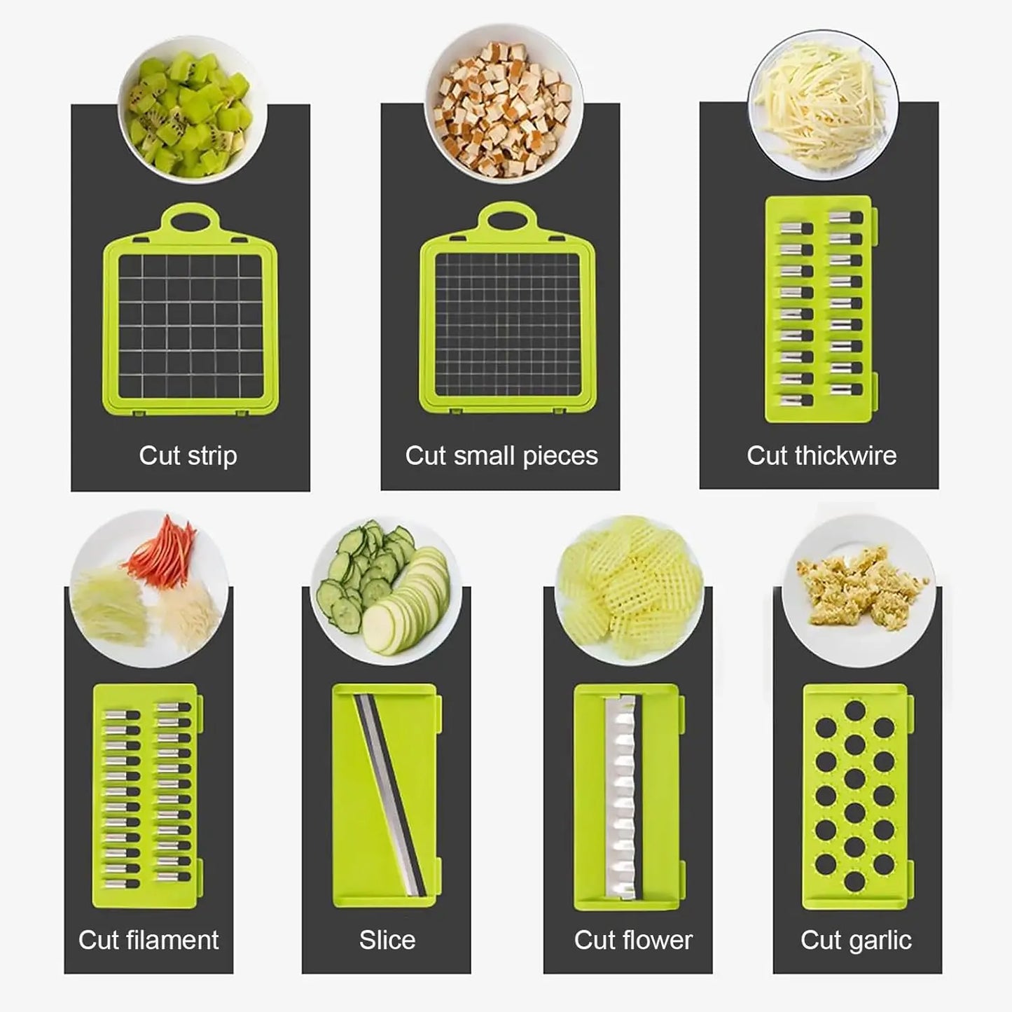 16-in-1 Professional Vegetable Chopper – Multifunction Food Slicer with Interchangeable Blades