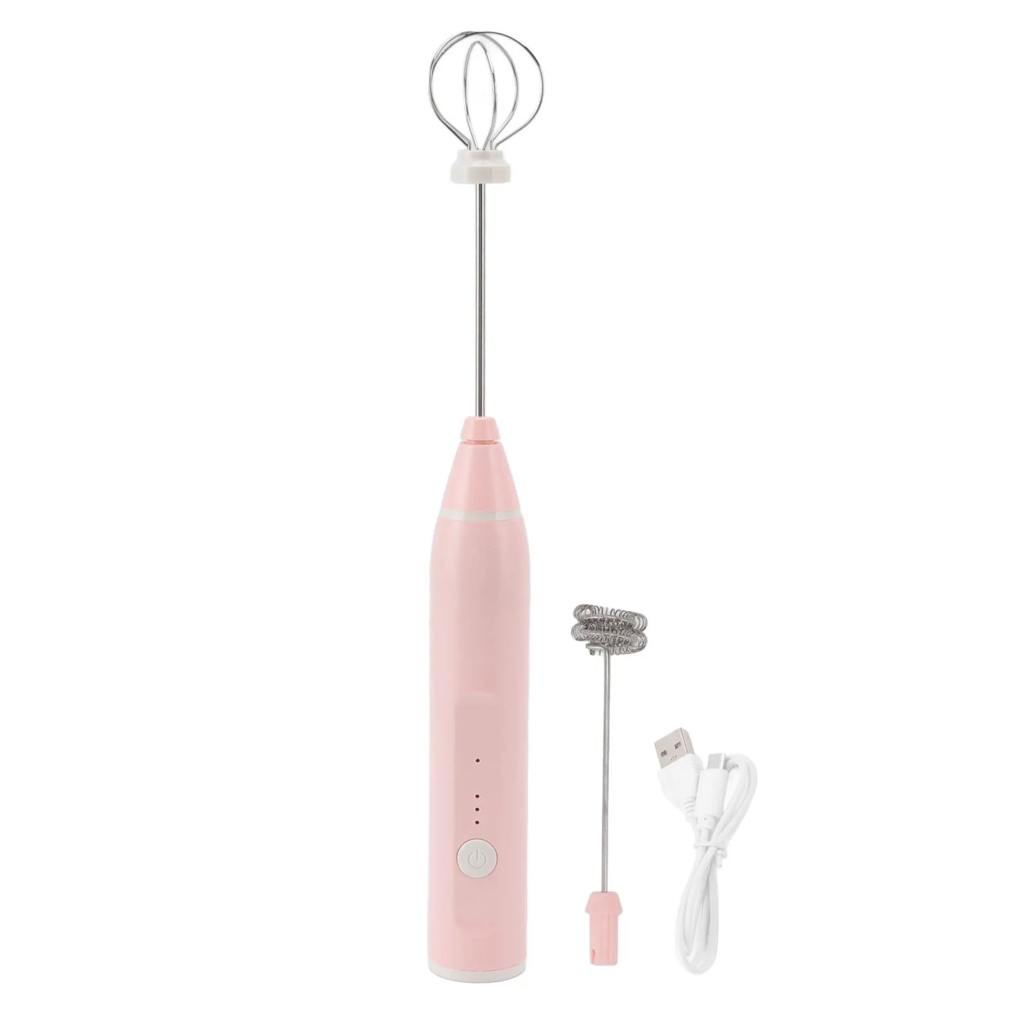 Clearance Deal Electric Whisk 2 Stainless Steel Heads Mini Cordless Multifunction Coffee Milk Frother Waterproof Stirring Tool