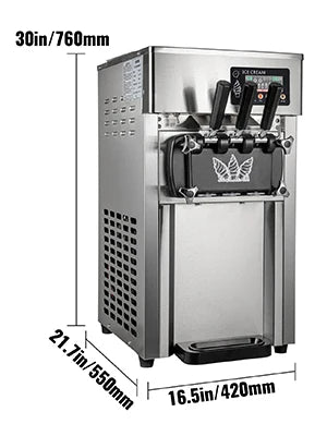 VEVOR Commercial Soft Serve & Fried Roll Ice Cream Machine – 220V Stainless Steel Instant Ice Cream Maker for Home or Business