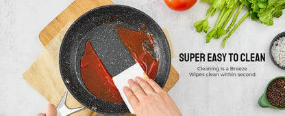 BEZIA 10-Piece Induction Cookware Set – Nonstick Pots and Pans for All Stoves, Durable Nonstick Kitchen Set for Induction Cooktops