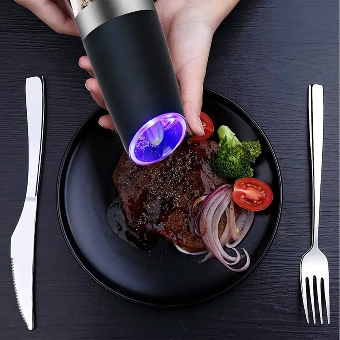 Gravity Electric Salt And Pepper Mill, Tilt To Grind Automatically, Battery Powered, Coarseness Adjustable, Upgraded Large Capac