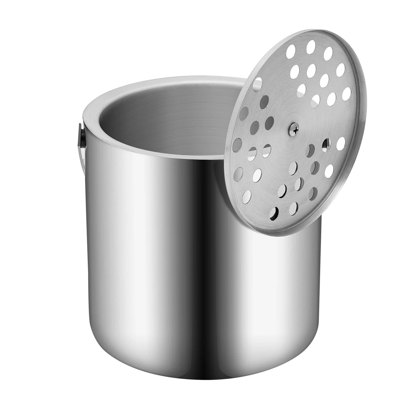 1.3L Stainless Steel Double-Walled Ice Bucket with Lid & Tongs – Portable Ice Cube Container for Wine, Beer & Drink Cooling