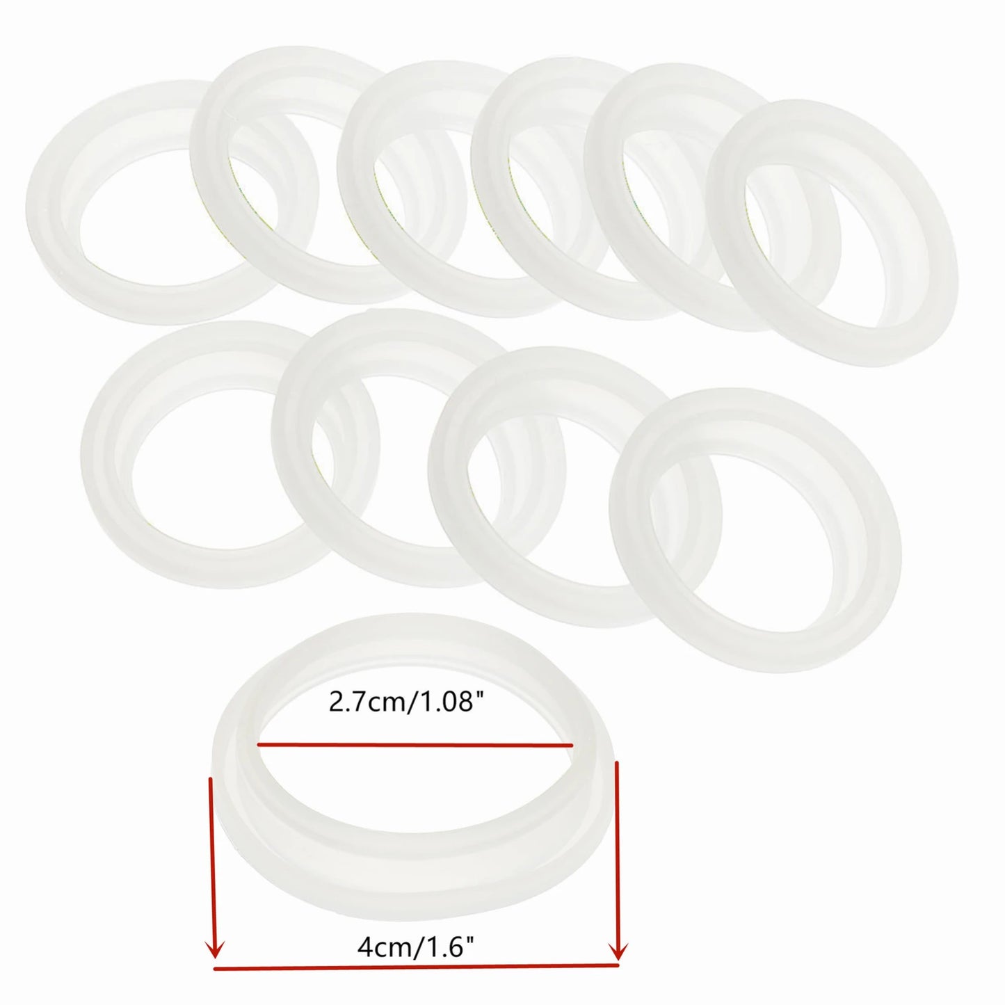Silicone Sealing O-Rings Gaskets for Vacuum Bottle, Cover Stopper, Thermal Cup Lid, Resistance O Ring Seals, 4 cm, 5cm, 10Pcs