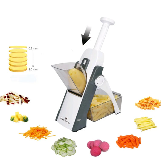 Manual Slicer Multifunction Adjustable Mandoline – Vegetable, Fruit, Potato Chopper Cutter