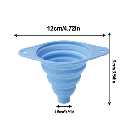 Household Foldable Funnel Silicone telescopic Portable Funnels for Fuel Hopper Beer Oil Easy to clean Kitchen Accessories Tools
