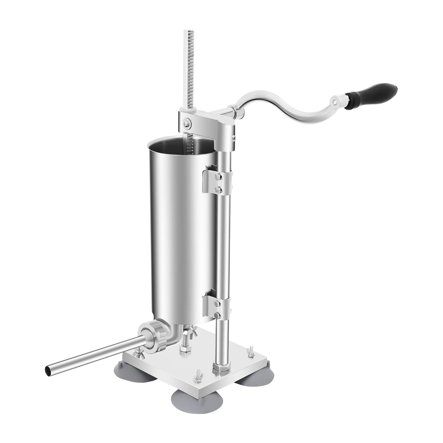 3L Stainless Steel Manual Sausage Stuffer – Vertical Sausage Maker with 11 Filling Tubes