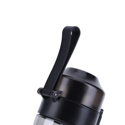 Flavored Water Bottle with 7 Flavour Pods Air Water Up Bottle Frosted Black 650ml Air Starter Up Set Water Cup for Camping Sport