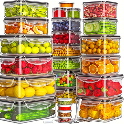 48-Piece BPA-Free Airtight Food Storage Set – 24 Containers with Lids & Labels