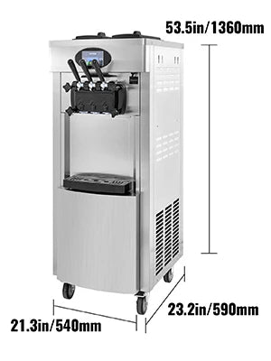 VEVOR Commercial Soft Serve & Fried Roll Ice Cream Machine – 220V Stainless Steel Instant Ice Cream Maker for Home or Business