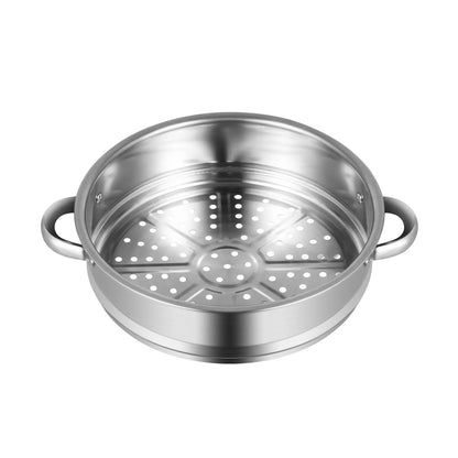 5-Tier Stainless Steel Steamer 15kg  Adjustable Grids Glass Lid for Home Kitchen Restaurant Dormitory Cooking