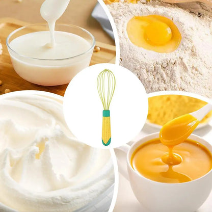 Silicone Whisk For Mixing Heat Resistant Egg Whisks Silicone Balloon Whisk Handle Beater Blender For Non-Stick Cookware Safe Non