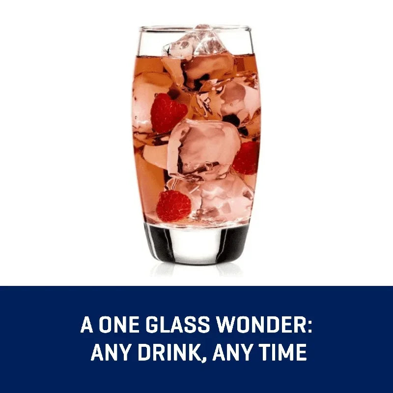 8-Piece Clear Drinking Glass Set – Heavy Base Dishwasher-Safe Everyday Glassware