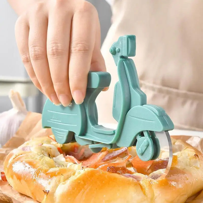 Dual-Wheel Pizza Cutter – Stainless Steel Pizza Slicer with Ergonomic Handle, Multi-Function Roller for Dough, Baking, Cheese & Food Prep