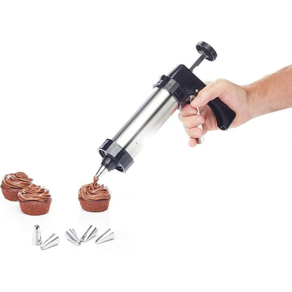 Professional Icing Set 22 Pieces Includes Nozzles Cutters Storage Box Durable Stainless Steel Easy Clean Dishwasher Safe